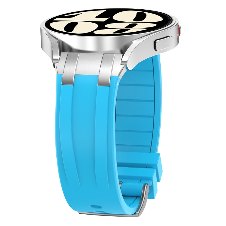 For Huawei Watch3 Pro 22mm Quick Release Silver Buckle Royal Silicone Watch Band(Sky Blue) - free shipping - PMC TechLife - Order now!