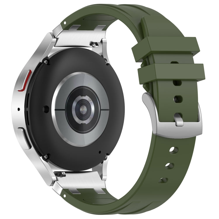 For Huawei Watch GT 22mm Quick Release Silver Buckle Royal Silicone Watch Band(Olive Green) - free shipping - PMC TechLife - Order now!
