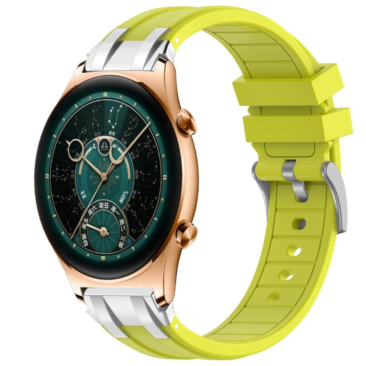 For Honor Watch GS 4 22mm Quick Release Silver Buckle Royal Silicone Watch Band(Vital Yellow) - free shipping - PMC TechLife - Order now!