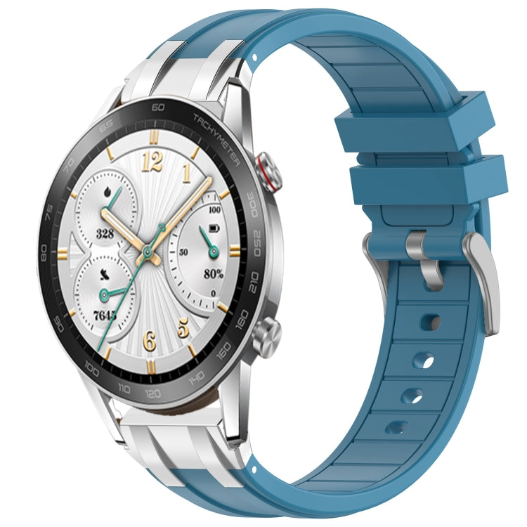 For Honor Watch GS 3i 22mm Quick Release Silver Buckle Royal Silicone Watch Band(Sea Blue) - free shipping - PMC TechLife - Order now!