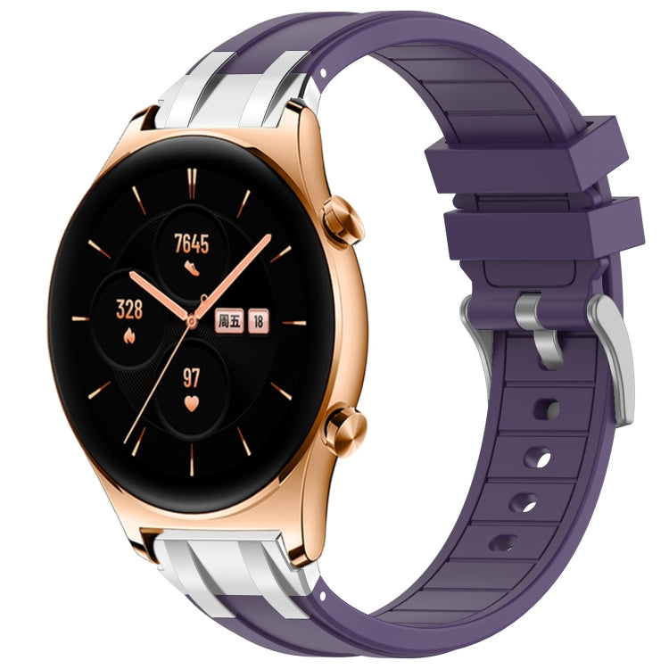 For Honor Watch GS 3 22mm Quick Release Silver Buckle Royal Silicone Watch Band(Purple) - free shipping - PMC TechLife - Order now!