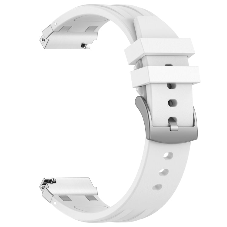 For Amazfit Watch GTR 2e 22mm Quick Release Silver Buckle Royal Silicone Watch Band(White) - free shipping - PMC TechLife - Order now!