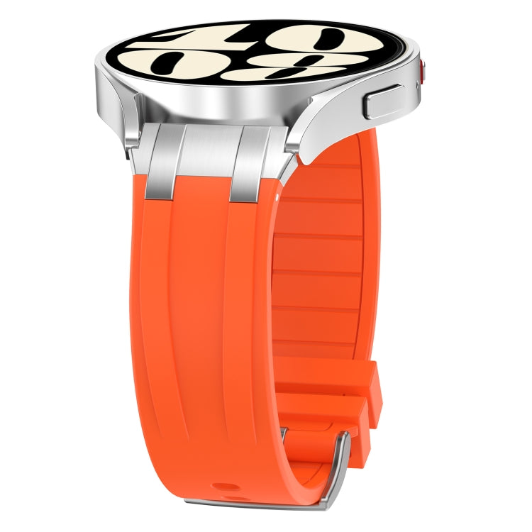 For Amazfit Watch GTR 2e 22mm Quick Release Silver Buckle Royal Silicone Watch Band(Orange) - free shipping - PMC TechLife - Order now!