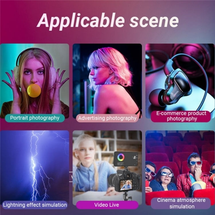 M1SE 12 Effects RGB Photography Lamp 0.96-inch TFT Screen Pocket Fill Light - Selfie Light by PMC TechLife | Online Shopping South Africa | PMC TechLife | Buy Now Pay Later Mobicred