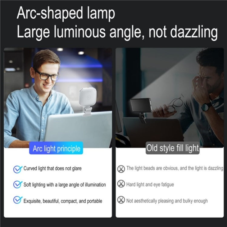 V15 Mini Clip-On Portable LED Fill Light Phone Laptop Video Conference Live Streaming Fill Lamp(Black) - Selfie Light by PMC TechLife | Online Shopping South Africa | PMC TechLife | Buy Now Pay Later Mobicred