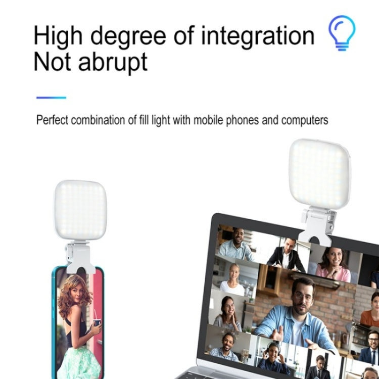 V15 Mini Clip-On Portable LED Fill Light Phone Laptop Video Conference Live Streaming Fill Lamp(Purple) - Selfie Light by PMC TechLife | Online Shopping South Africa | PMC TechLife | Buy Now Pay Later Mobicred