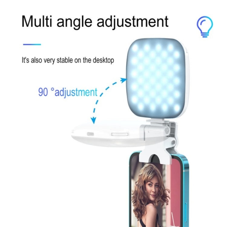 V15 Mini Clip-On Portable LED Fill Light Phone Laptop Video Conference Live Streaming Fill Lamp(Purple) - Selfie Light by PMC TechLife | Online Shopping South Africa | PMC TechLife | Buy Now Pay Later Mobicred