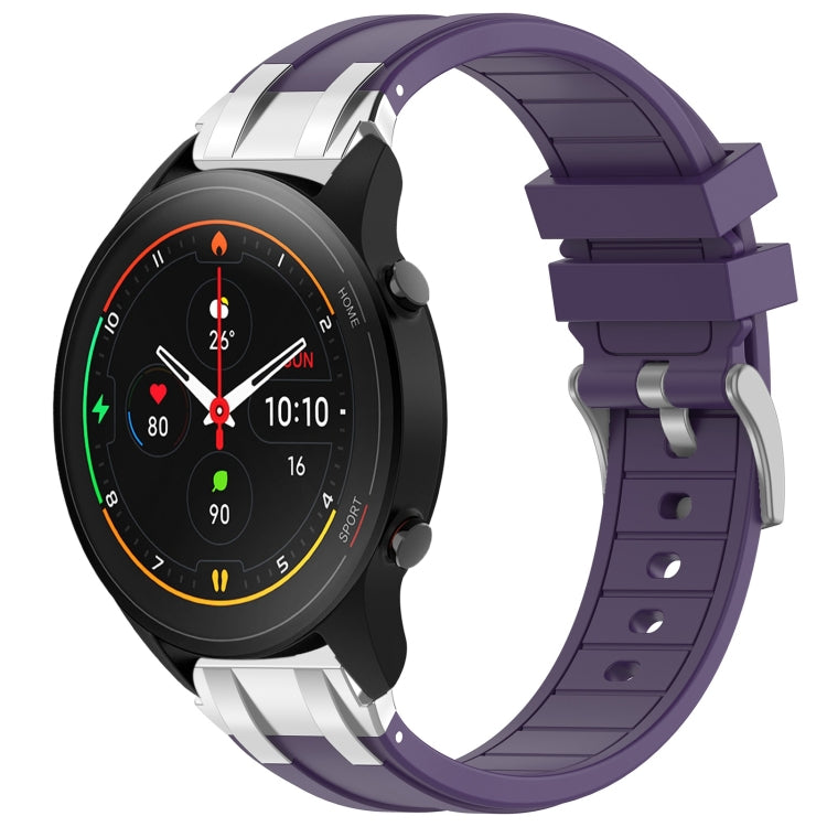 For Xiaomi Watch S1 Pro 22mm Quick Release Silver Buckle Royal Silicone Watch Band(Purple) - free shipping - PMC TechLife - Order now!