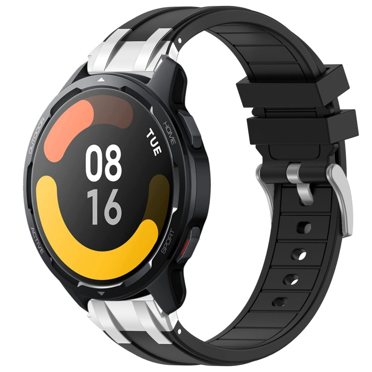 For Xiaomi Watch S1 Active 22mm Quick Release Silver Buckle Royal Silicone Watch Band(Black) - free shipping - PMC TechLife - Order now!