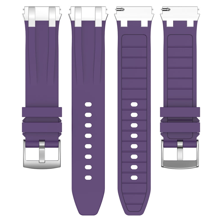 For Garmin Vivoactive 4 22mm Quick Release Silver Buckle Royal Silicone Watch Band(Purple) - free shipping - PMC TechLife - Order now!