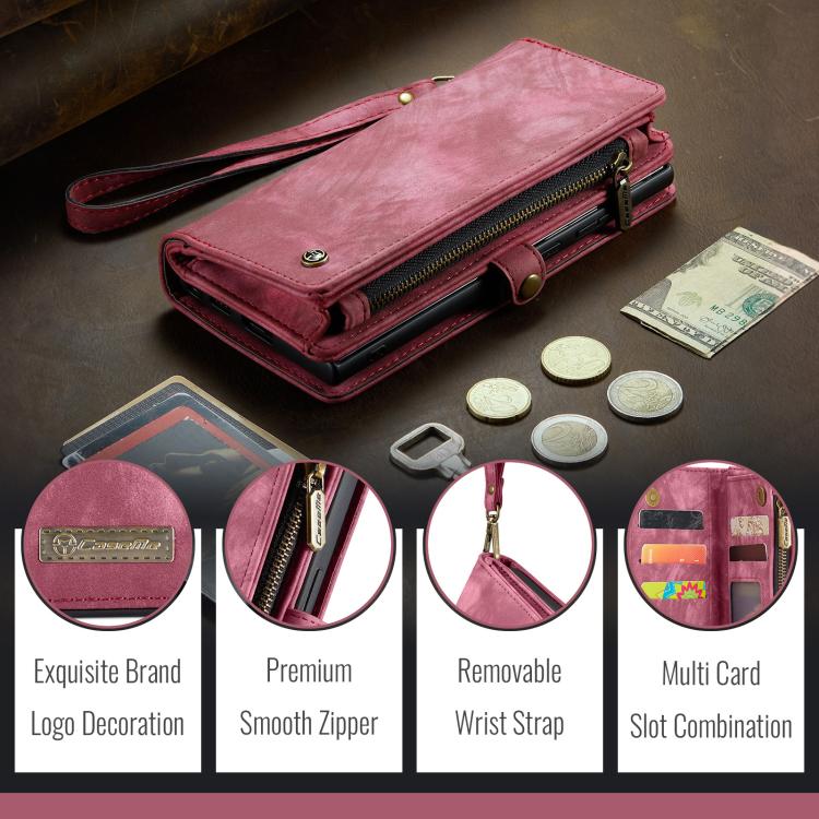 For iPhone 16e CaseMe 008 Detachable Multifunctional Leather Phone Case(Red) - free shipping - PMC TechLife - Order now!