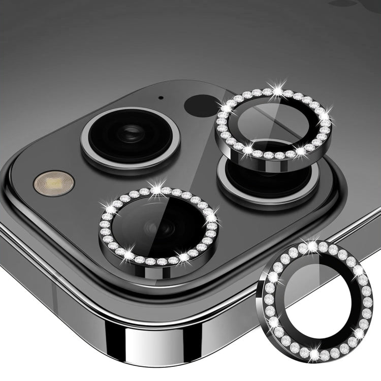 For iPhone 16 Pro / 16 Pro Max ENKAY AR Anti-reflection Individual Diamond Ring Camera Lens Glass Full Film(Black) - free shipping - PMC Jewellery - Order now!