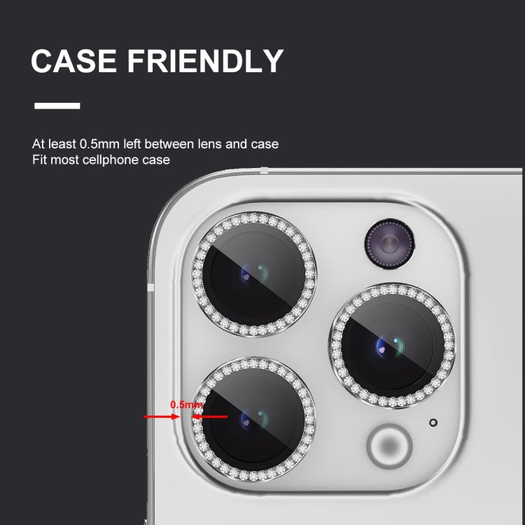 For iPhone 16 Pro / 16 Pro Max ENKAY AR Anti-reflection Individual Diamond Ring Camera Lens Glass Full Film(Black) - free shipping - PMC Jewellery - Order now!