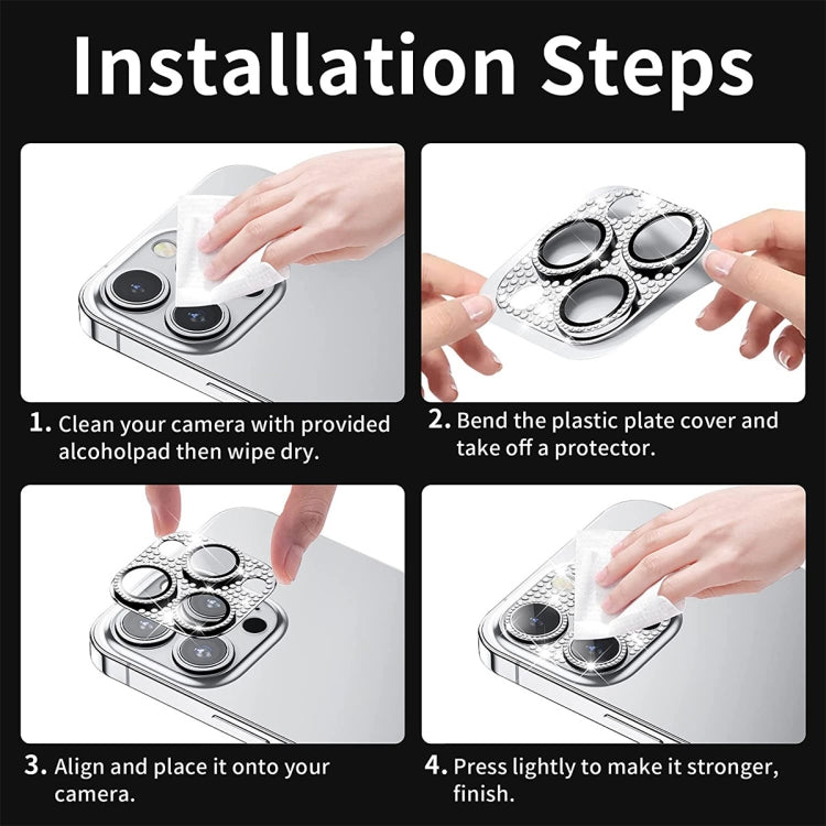 For iPhone 16 / 16 Plus ENKAY Hat-Prince Blink Diamond Camera Lens Aluminium Alloy Tempered Glass Film(Dark Purple) - free shipping - PMC TechLife - Order now!