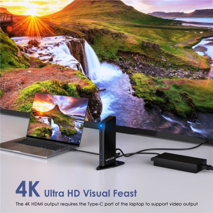 WAVLINK UG39PD1 13 in 1 Type-C Triple Monitors 4K HD Docking Station, Plug:US Plug - free shipping - PMC TechLife - Order now!