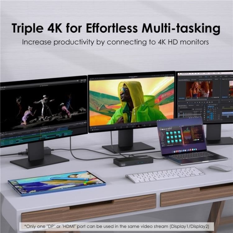 WAVLINK UG69PD25 Pro 100W PD Charging Triple 4K Display Laptop Docking Station, Plug:UK Plug - free shipping - PMc TechLife - Order now!