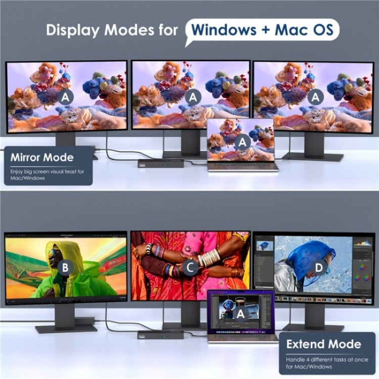 WAVLINK UG69PD25 Pro 100W PD Charging Triple 4K Display Laptop Docking Station, Plug:US Plug - free shipping - PMc TechLife - Order now!