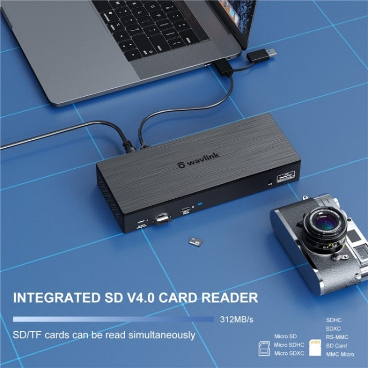 WAVLINK UG69PD8 Pro 18-in-1 DP / HD 5K Quadruple Display USB C Universal Docking Station, Plug:UK Plug - free shipping - PMc TechLife - Order now!