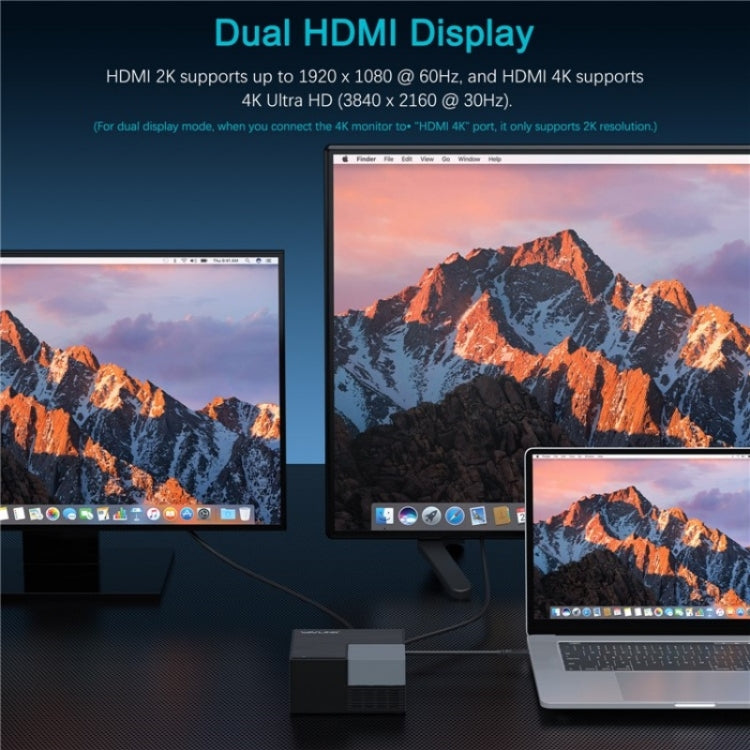 WAVLINK UG76PD2 3.5mm Audio, Gigabit Network Port Dual HD Universal Docking Station(US Plug) - free shipping - PMc TechLife - Order now!