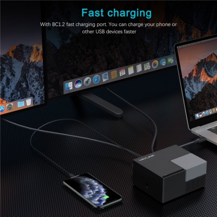 WAVLINK UG76PD2 3.5mm Audio, Gigabit Network Port Dual HD Universal Docking Station(EU Plug) - free shipping - PMc TechLife - Order now!