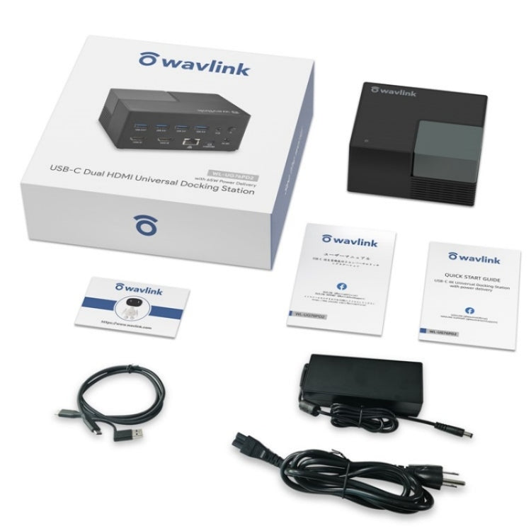 WAVLINK UG76PD2 3.5mm Audio, Gigabit Network Port Dual HD Universal Docking Station(US Plug) - free shipping - PMc TechLife - Order now!