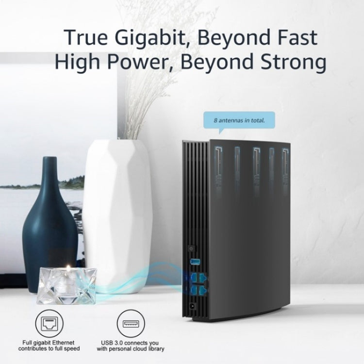 WAVLINK WN538A8 With LCD Screen AC3200 Home Dual Band Gigabit Smart WiFi Router, Plug:US Plug - free shipping - PMC Jewellery - Order now!