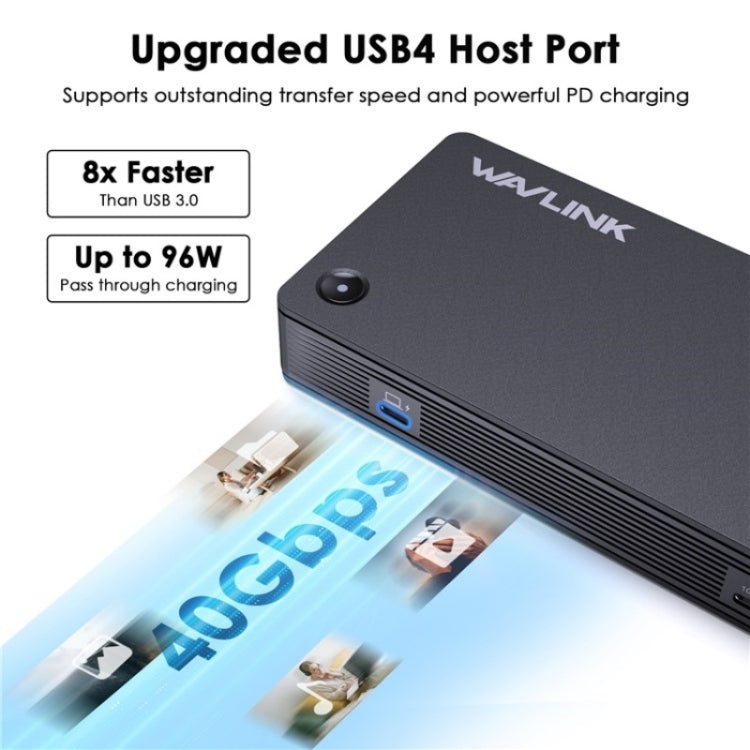 WAVLINK UTD22 Support 96W Laptop Charging USB4 Docking Station Dual Monitor USB-C Hub(UK Plug) - free shipping - PMc TechLife - Order now!