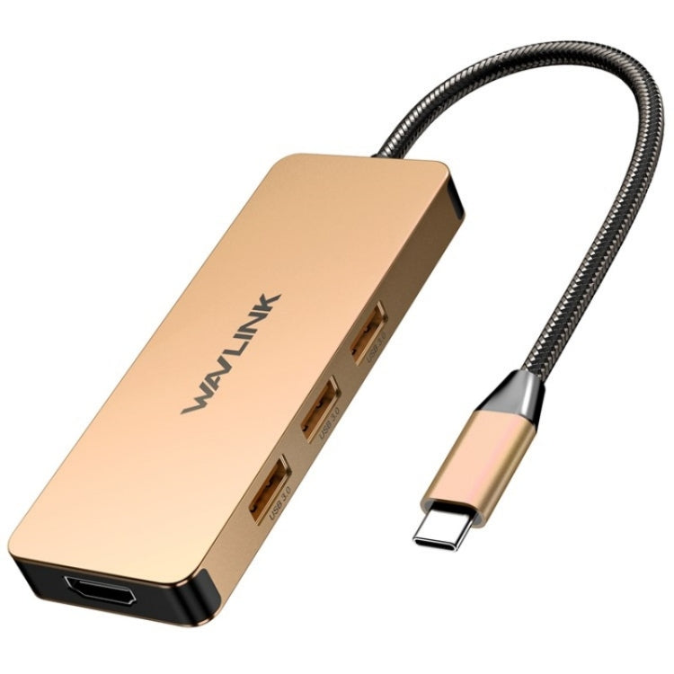 WAVLINK UHP3416 7-in-1 PD100W Charging SD / TF Card Reader 4K HD Type-C Docking Station(Rose Gold) - free shipping - PMC Jewellery - Order now!