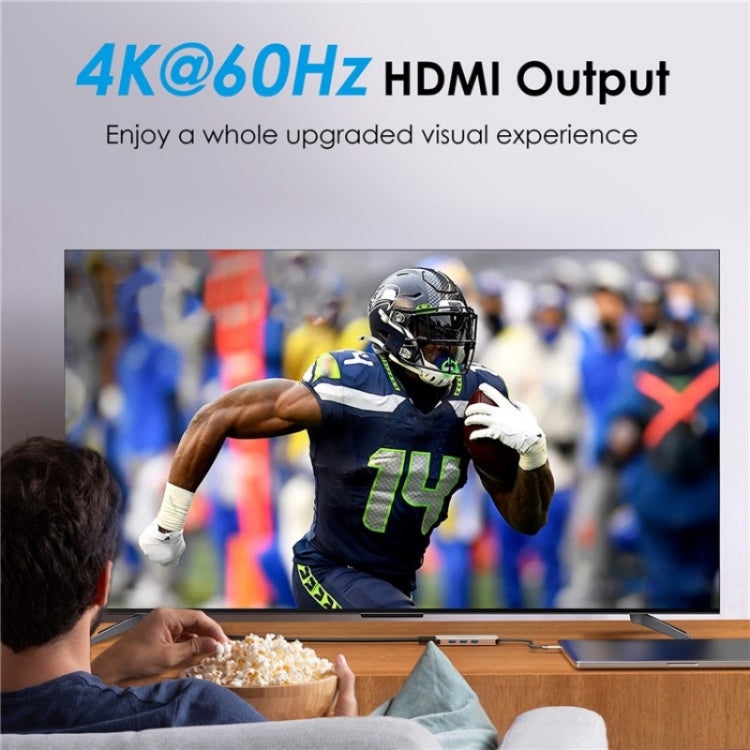 WAVLINK UHP3416 7-in-1 PD100W Charging SD / TF Card Reader 4K HD Type-C Docking Station(Silver) - free shipping - PMC Jewellery - Order now!