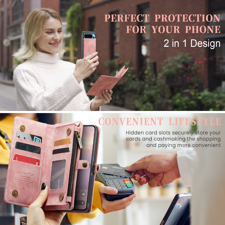 For Google Pixel 9 Pro XL CaseMe 008 Detachable Multifunctional Leather Phone Case(Pink) - free shipping - PMC Jewellery - Order now!