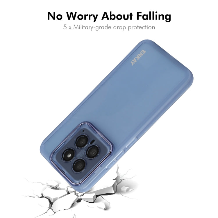 For Xiaomi 14 ENKAY Hat-Prince Translucent Matte TPU Phone Case with Lens Film(White) - free shipping - PMC Jewellery - Order now!