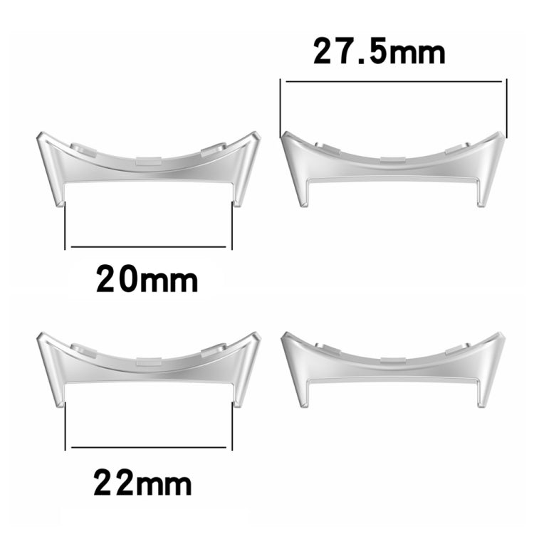 For Google Pixel Watch 3 45mm 1 Pair Stainless Steel Metal Watch Band Connector(Silver) - Other by PMc TechLife | Online Shopping South Africa | PMc TechLife | Buy Now Pay Later Mobicred