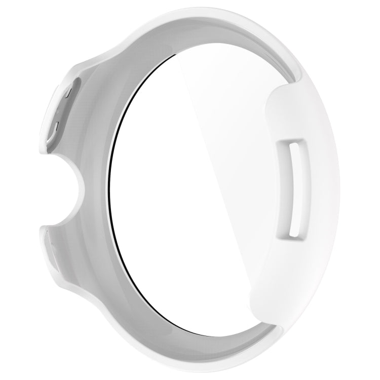 For Google Pixel Watch 3 41mm PC + Tempered Film Integrated Watch Protective Case(White) - Watch Cases by PMC TechLife | Online Shopping South Africa | PMC TechLife | Buy Now Pay Later Mobicred