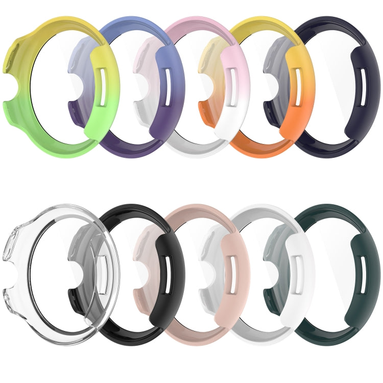 For Google Pixel Watch 3 41mm PC + Tempered Film Integrated Watch Protective Case(Green) - Watch Cases by PMC TechLife | Online Shopping South Africa | PMC TechLife | Buy Now Pay Later Mobicred