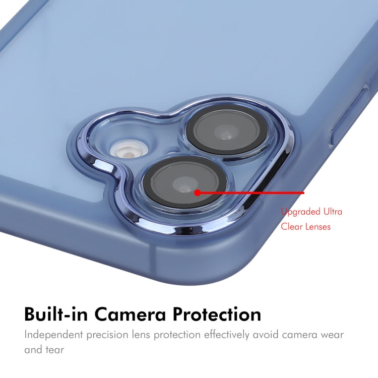 For iPhone 16 Plus ENKAY Hat-Prince Translucent Matte TPU Phone Case with Lens Film + 9H Big Arc Edge Film(Purple) - free shipping - PMC Jewellery - Order now!