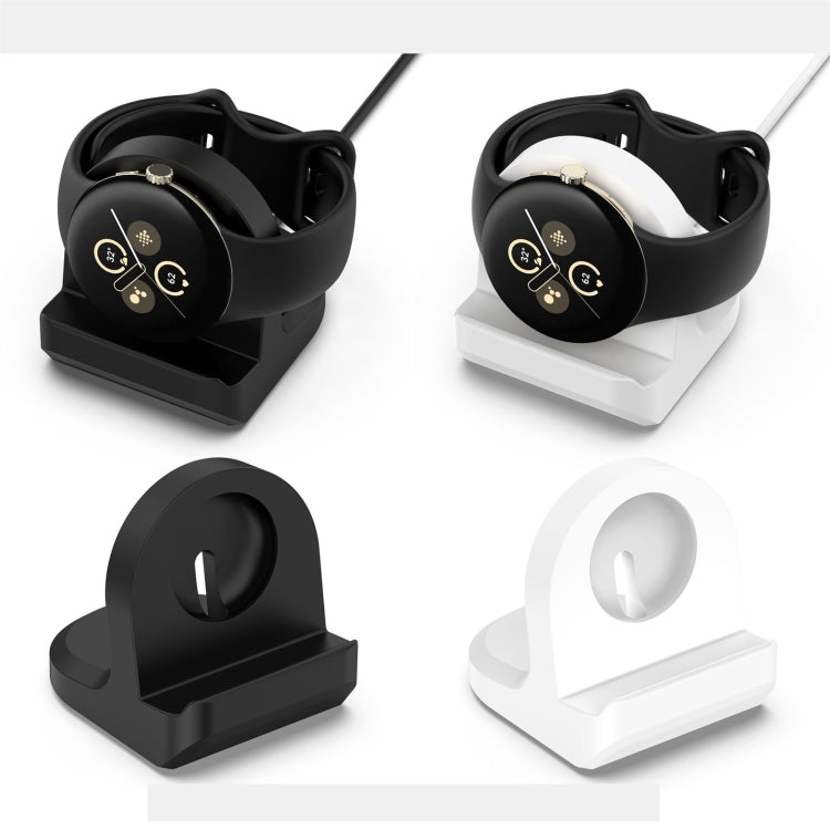 For Google Pixel Watch 3 41 / 45mm Smart Watch Silicone Charging Holder with Charging Cable(Black) - Other by PMC TechLife | Online Shopping South Africa | PMC TechLife | Buy Now Pay Later Mobicred