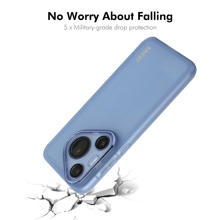 For Huawei Pura 70 Pro / 70 Pro+ ENKAY Hat-Prince Translucent Matte TPU Phone Case with Lens Film + 3D Hot Bending Film(Purple) - free shipping - PMC Jewellery - Order now!