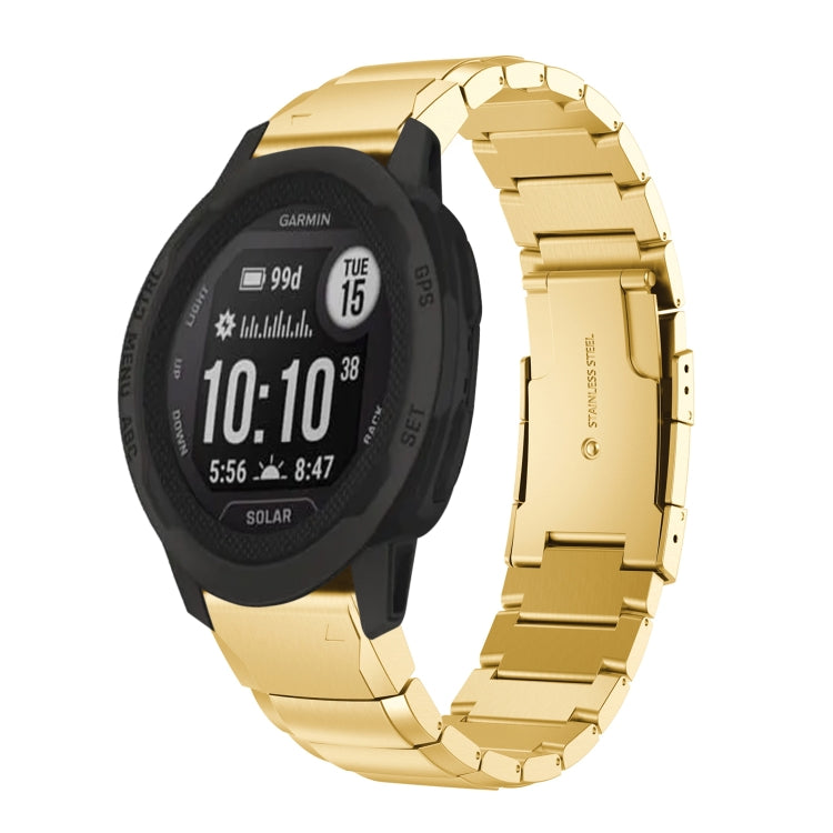 For Garmin Instinct 2X Solar Tortoise Shell 26mm Stainless Steel Watch Band(Gold) - free shipping - PMC TechLife - Order now!