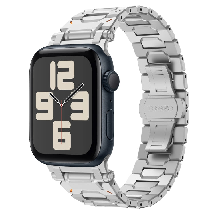 For Apple Watch SE 2023 44mm Pathfinder Stainless Steel Metal Watch Band(Silver) - free shipping - PMC TechLife - Order now!