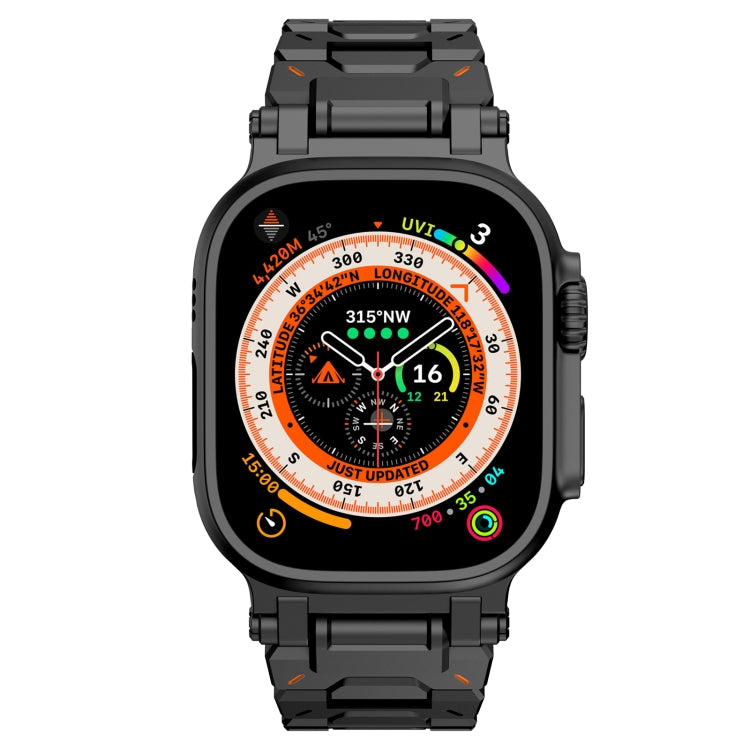 For Apple Watch Series 9 45mm Pathfinder Stainless Steel Metal Watch Band(Black) - free shipping - PMC TechLife - Order now!