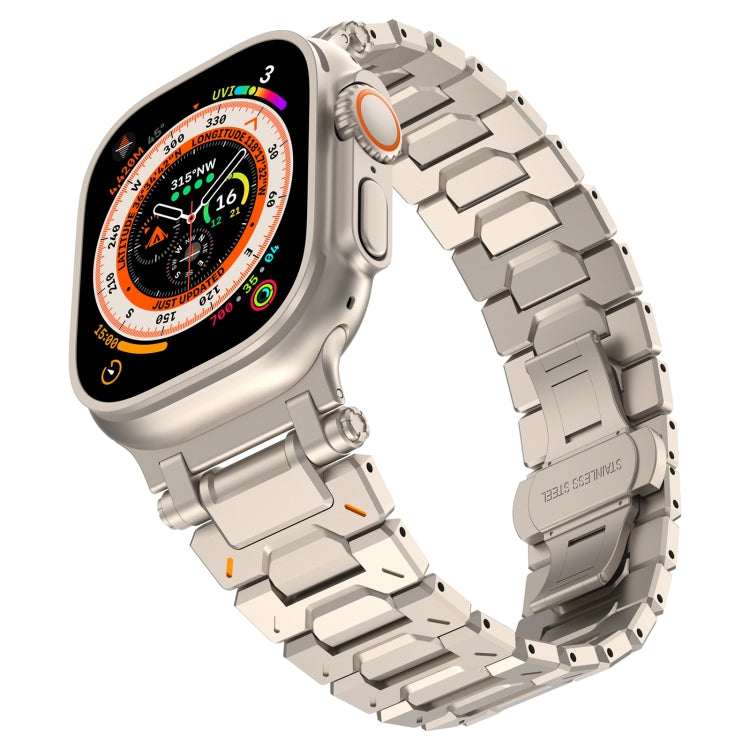 For Apple Watch Series 9 45mm Pathfinder Stainless Steel Metal Watch Band(Titanium Color) - free shipping - PMC TechLife - Order now!