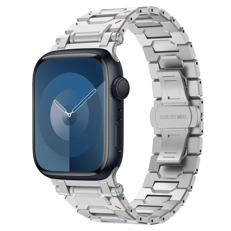 For Apple Watch Series 9 45mm Pathfinder Stainless Steel Metal Watch Band(Silver) - free shipping - PMC TechLife - Order now!