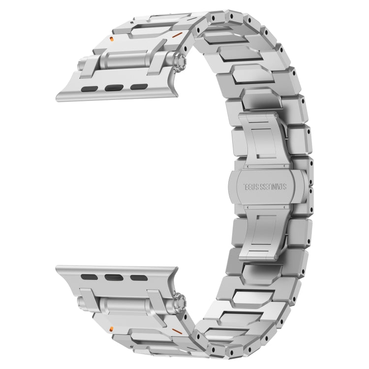 For Apple Watch SE 2022 44mm Pathfinder Stainless Steel Metal Watch Band(Silver) - free shipping - PMC TechLife - Order now!