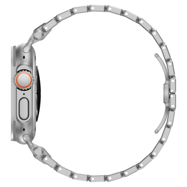 For Apple Watch SE 2022 44mm Pathfinder Stainless Steel Metal Watch Band(Silver) - free shipping - PMC TechLife - Order now!