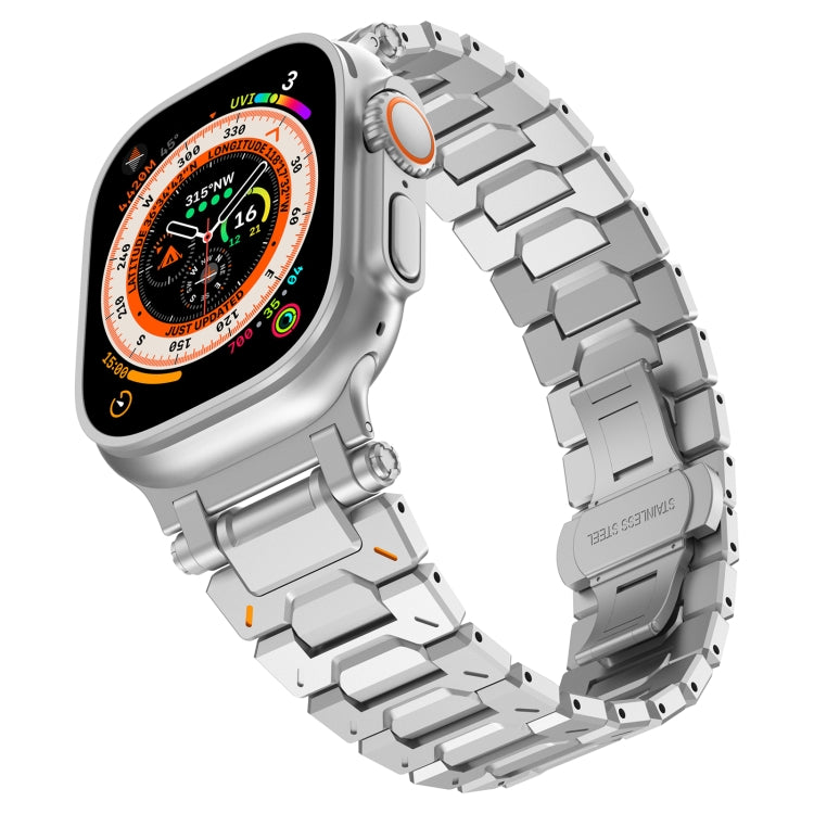 For Apple Watch SE 2022 44mm Pathfinder Stainless Steel Metal Watch Band(Silver) - free shipping - PMC TechLife - Order now!