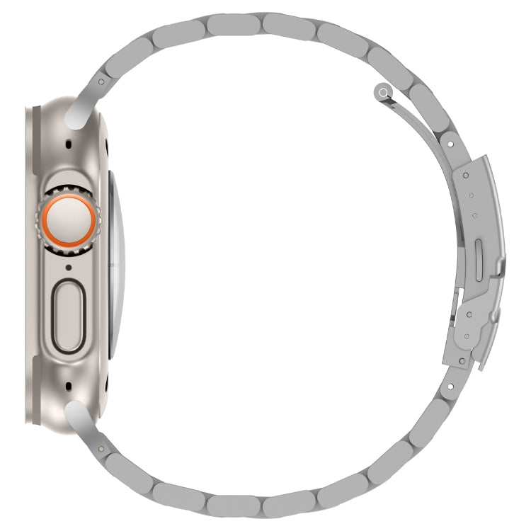 For Apple Watch Series 10 46mm Three Beads Titanium Alloy Metal Watch Band(Silver) - free shipping - PMc TechLife - Order now!