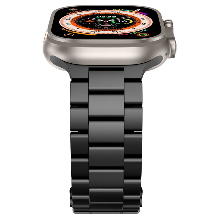 For Apple Watch Series 9 41mm Three Beads Titanium Alloy Metal Watch Band(Black) - free shipping - PMc TechLife - Order now!