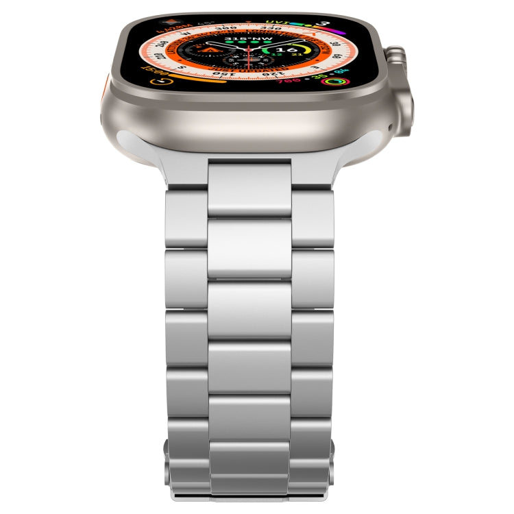 For Apple Watch SE 2022 40mm Three Beads Titanium Alloy Metal Watch Band(Silver) - free shipping - PMc TechLife - Order now!