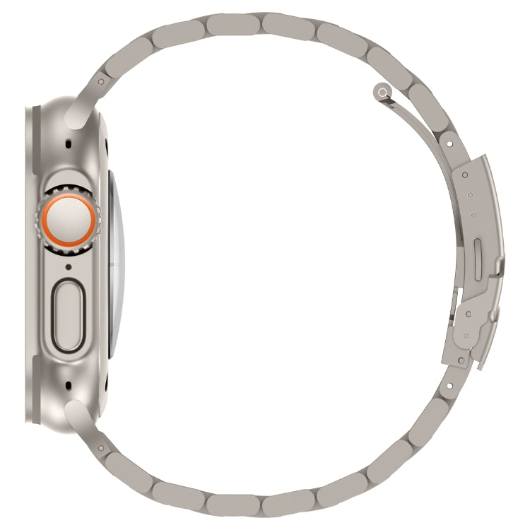 For Apple Watch Series 7 45mm Three Beads Titanium Alloy Metal Watch Band(Titanium Color) - free shipping - PMc TechLife - Order now!