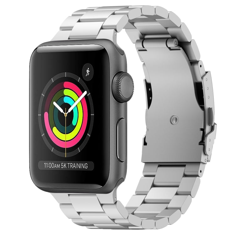 For Apple Watch Series 3 42mm Three Beads Titanium Alloy Metal Watch Band(Silver) - free shipping - PMc TechLife - Order now!